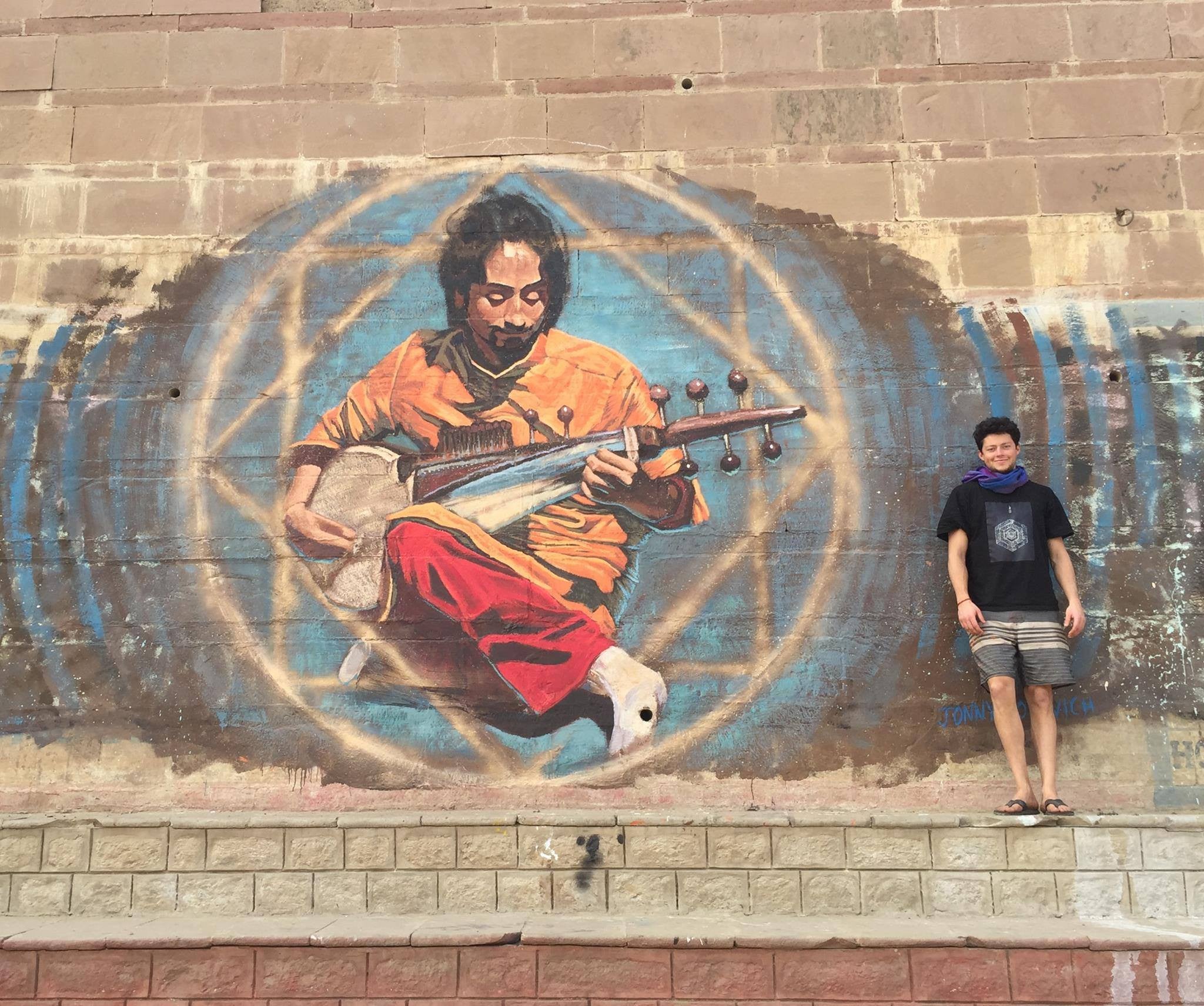 The Transcendence of Music, Mural in Varanasi, India